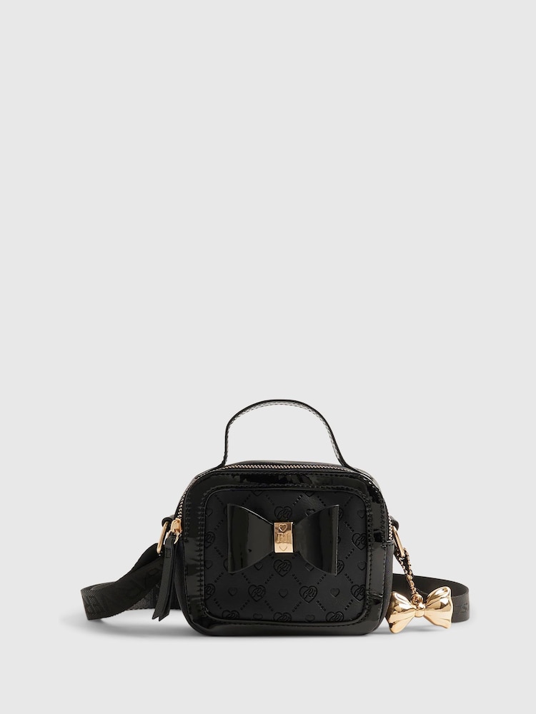 Crna - River Island torba preko tijela s mašnom - Slika 1 od 5