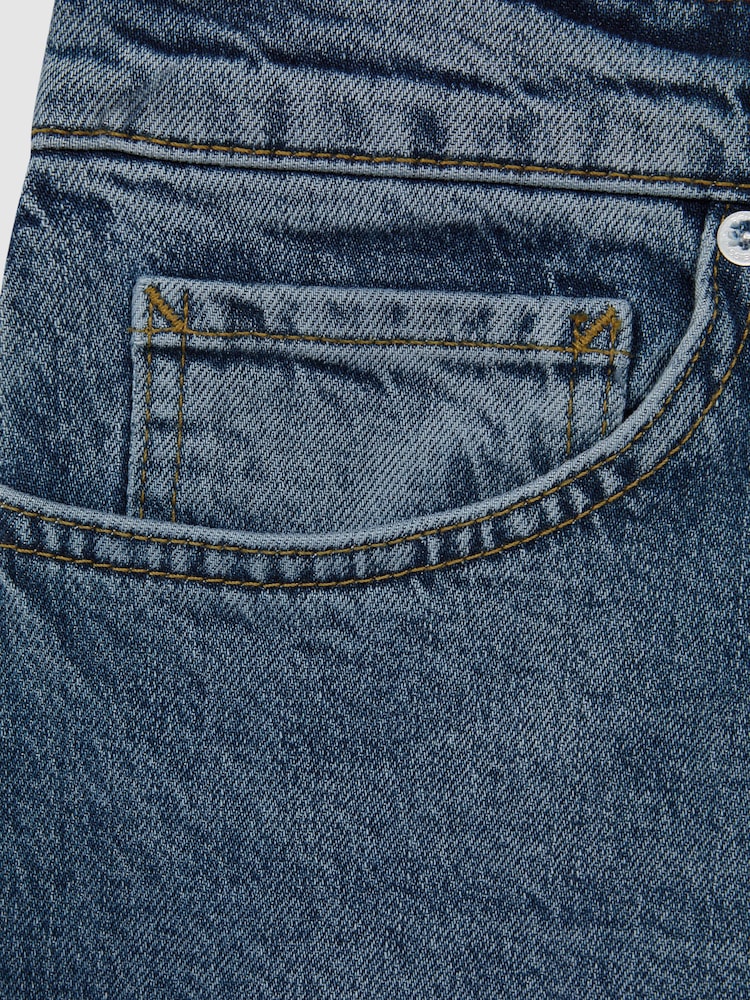 Reiss Mid Blue Athens Mid Rise Tapered Jeans - Image 6 of 6