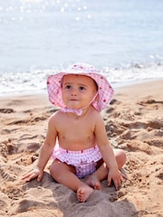 JoJo Maman Bébé Pink Frilly Swim Nappy - Image 1 of 4