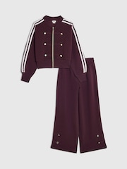 River Island Red Drummer Bomber Jacket & Trousers Set - Image 1 of 5