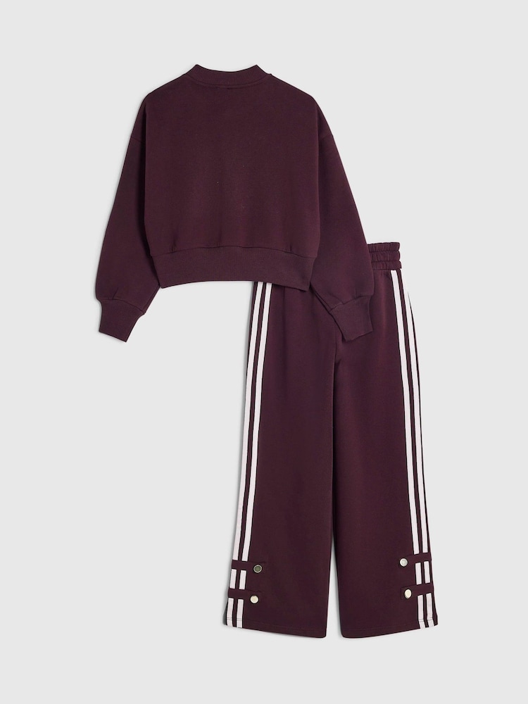 River Island Red Drummer Bomber Jacket & Trousers Set - Image 2 of 5 River Island Red Drummer Bomber Jacket & Trousers Set - Image 2 of 5