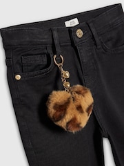River Island Black Flared Jeans with Keychain - Image 3 of 4