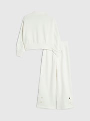 River Island Cream Drummer Bomber Jacket & Trouser Set - Image 2 of 5