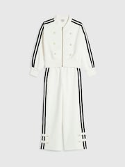 River Island Cream Drummer Bomber Jacket & Trouser Set - Image 3 of 5