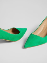 zelena - LK Bennett Suede Sloane Block čevlji z visoko peto Courts - Slika 3 iz 3