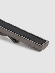 Reiss Gunmetal/Onyx Ardley Onyx Tie Bar - Image 4 of 5