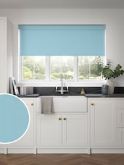 Sky Blue Echo Made to Measure Blackout Roller Blind - Image 1 of 6