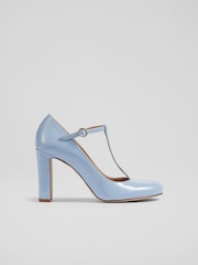 Blau - LK Bennett Annalise Lacklederschuhe mit T-Steg - Bild 3 von 4