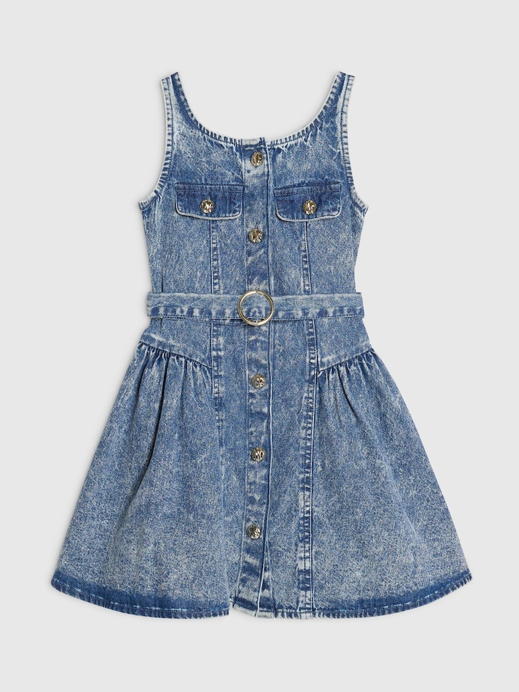 River Island Blue Flippy Pinny Dress - Image 1 of 4
