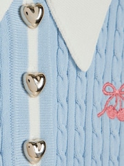 River Island Blue Tipped Polo Top - Image 3 of 4