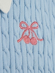 River Island Blue Tipped Polo Top - Image 4 of 4
