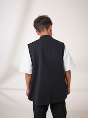 Black/White Utility Zip Front Vest and T-Shirt Set (3-16yrs) - Image 2 of 9
