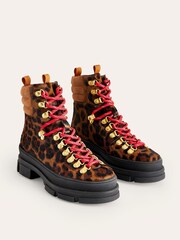 Boden Brown Lace-Up Hiker Boots - Image 3 of 4