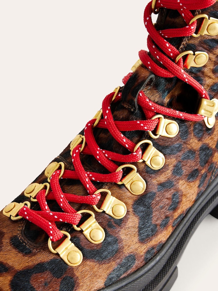 Boden Brown Lace-Up Hiker Boots - Image 4 of 4