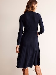 Boden Blue Rachel Knitted Shirt Dress - Image 2 of 6