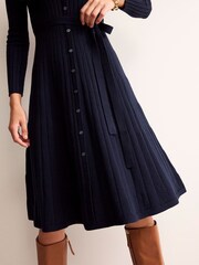 Boden Blue Rachel Knitted Shirt Dress - Image 3 of 6