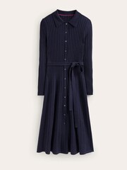 Boden Blue Rachel Knitted Shirt Dress - Image 5 of 6