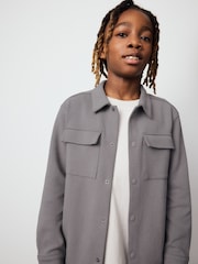 Grey Smart Jersey Shacket (3-16yrs) - Image 5 of 8