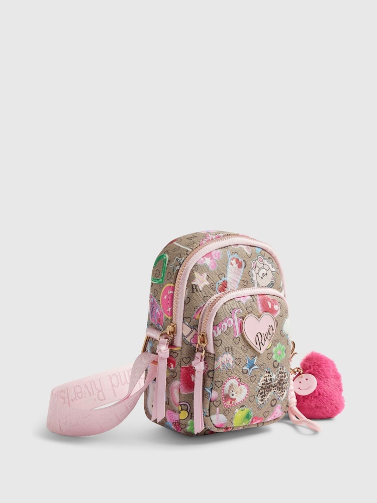 River Island Sticker Monogram Festival Bag - Slika 2 od 5