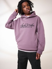 Plum Purple Subscribe 100% Cotton Hoodie and Parachute Set (3-16yrs) - Image 2 of 7