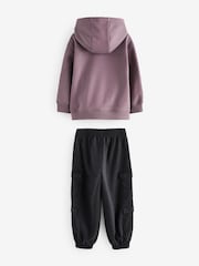 Plum Purple Subscribe 100% Cotton Hoodie and Parachute Set (3-16yrs) - Image 5 of 7