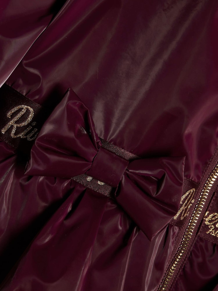 River Island Red Frill Bow Raincoat - Image 6 of 6 River Island Red Frill Bow Raincoat - Image 6 of 6