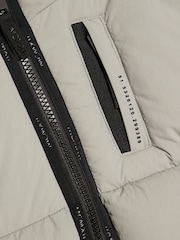 River Island Grey Padded Hooded Jacket - Image 6 of 6