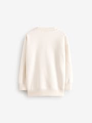 Cream Subscribe Crew Neck Sweat Top (3-16yrs) - Image 2 of 3