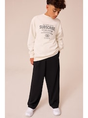 Cream Subscribe Crew Neck Sweat Top (3-16yrs) - Image 3 of 3