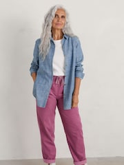 Seasalt Cornwall Blue Sailmaker Chambray Shirt - Image 3 of 6