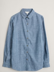 Seasalt Cornwall Blue Sailmaker Chambray Shirt - Image 5 of 6
