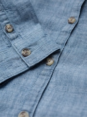 Seasalt Cornwall Blue Sailmaker Chambray Shirt - Image 6 of 6