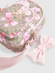 River Island Brown Bow Monogram Festival Bag - Image 4 of 5
