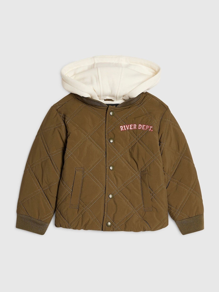 River Island dygsniuota bomber striukė su gobtuvu - 1 paveikslėlis iš 5