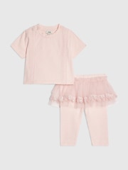 River Island Pink Tulle Top & Legging Set - Image 1 of 5