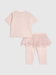 River Island Pink Tulle Top & Legging Set - Image 2 of 5