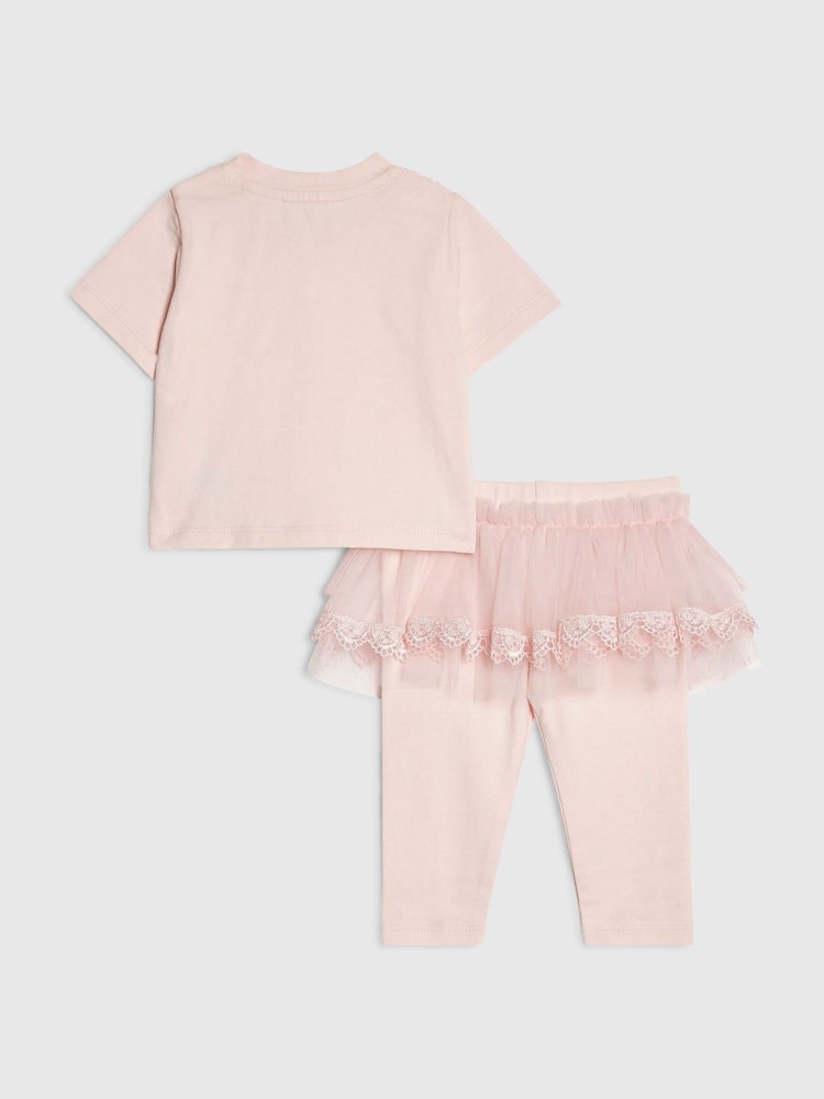 River Island Pink Tulle Top & Legging Set - Image 2 of 5