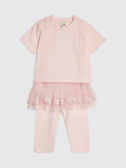 River Island Pink Tulle Top & Legging Set - Image 3 of 5