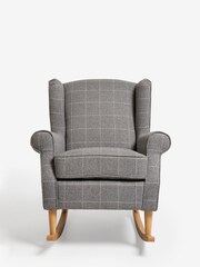 Tweedy Check Lawson Mid Grey Sherlock Rocking Chair - Image 2 of 7