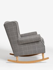 Tweedy Check Lawson Mid Grey Sherlock Rocking Chair - Image 3 of 7