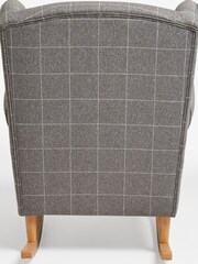 Tweedy Check Lawson Mid Grey Sherlock Rocking Chair - Image 5 of 7