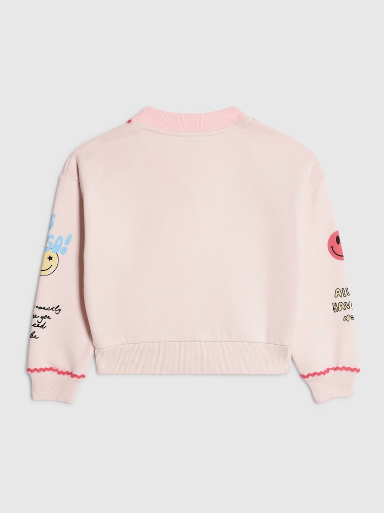 River Island Pink Love Icon Cardigan - Image 2 of 4