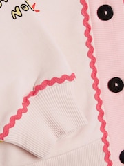 River Island Pink Love Icon Cardigan - Image 3 of 4
