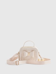 Cream - River Island torba preko tijela s mašnom - Slika 1 od 5