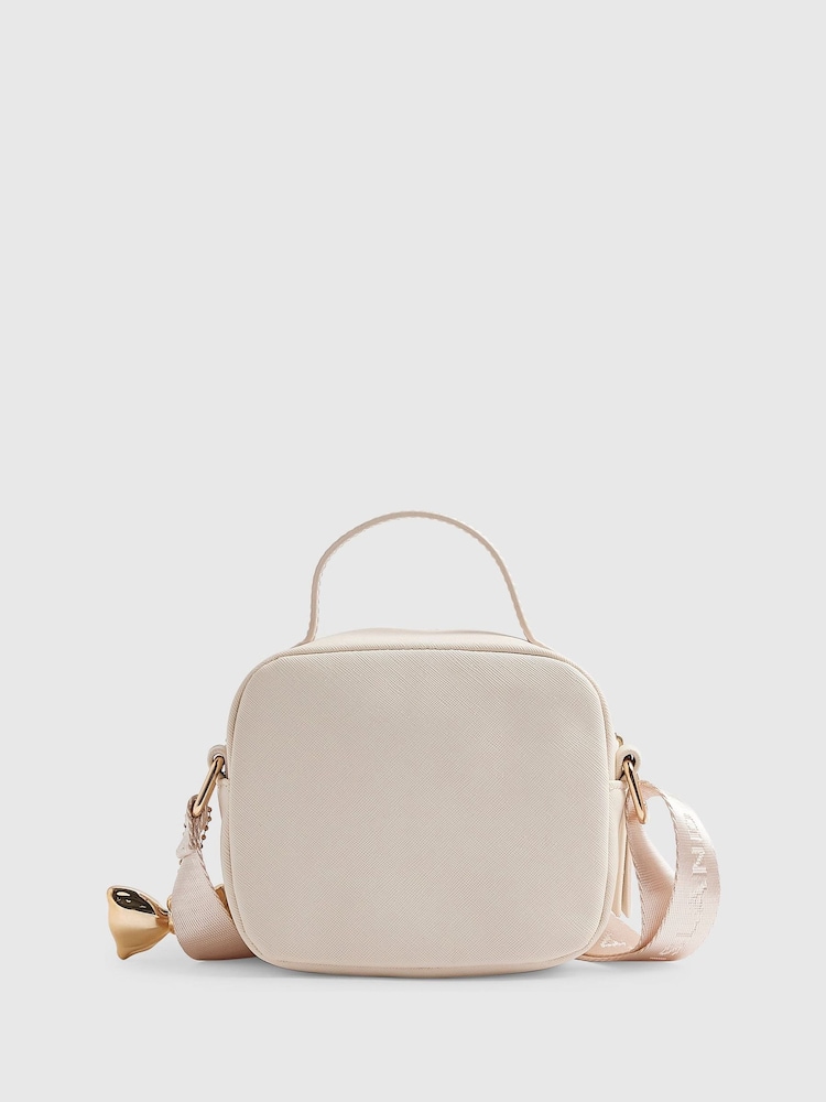 Cream - River Island torba preko tijela s mašnom - Slika 2 od 5