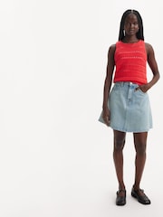 Levi's® Look at Blue 100% Cotton Mini Flounce Skirt - Image 1 of 9