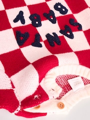 Red Checkerboard Christmas Santa Baby Knitted Top and Leggings Set (0mths-2yrs) - Image 11 of 12