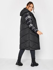 Czarny - Yours Curve Chevron Heavyweight Longline Gilet - Image 2 of 5