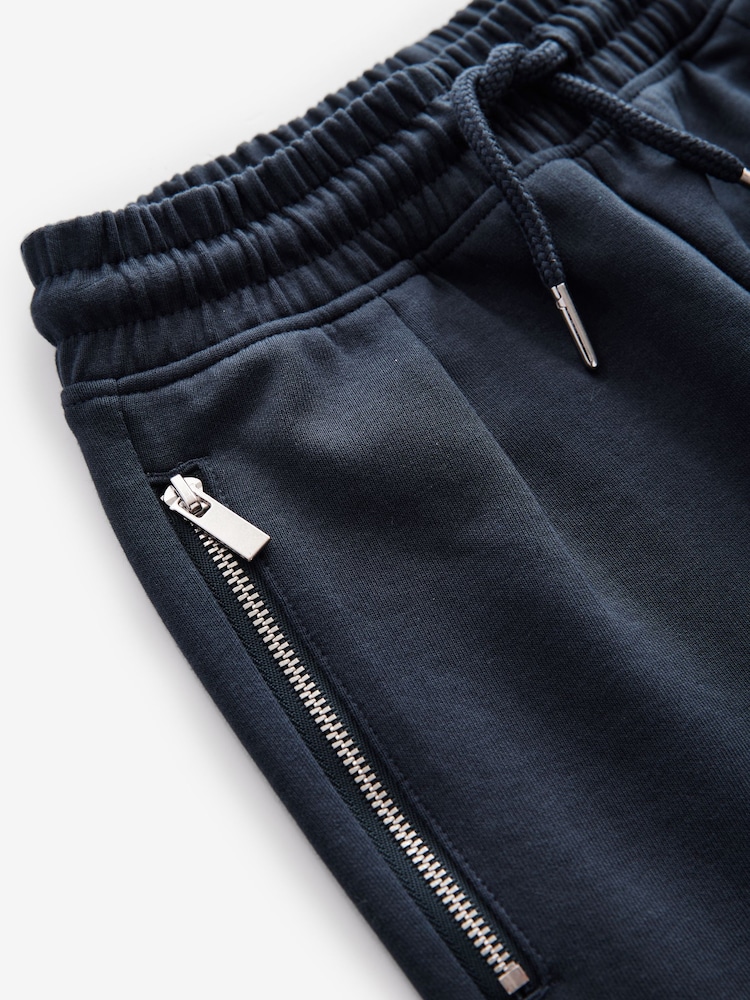 Navy Smart Pleated Front Joggers (3-16yrs) - Image 3 of 4