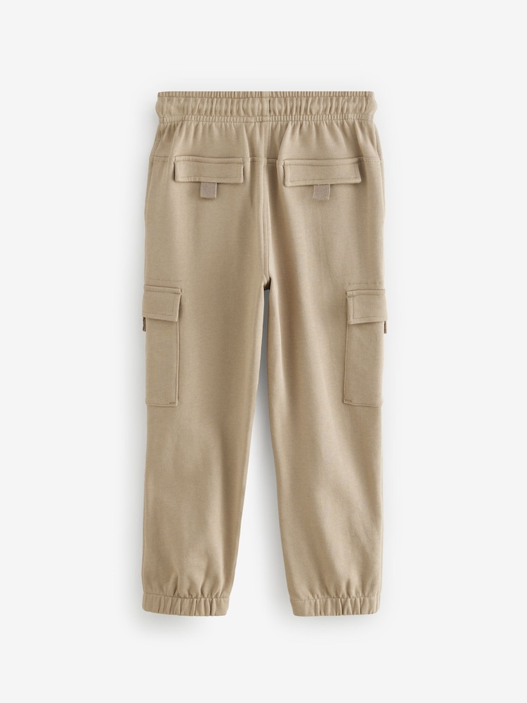 Mink Brown Regular Fit Cargo Cotton-Rich Joggers (3-16yrs) - Image 2 of 4 Mink Brown Regular Fit Cargo Cotton-Rich Joggers (3-16yrs) - Image 2 of 4